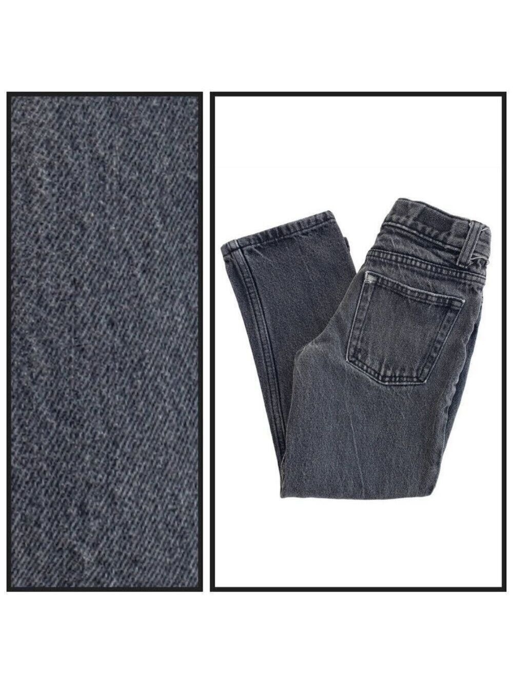 Cat & Jack Girls Relaxed Straight Jeans Size 5 Gray Denim